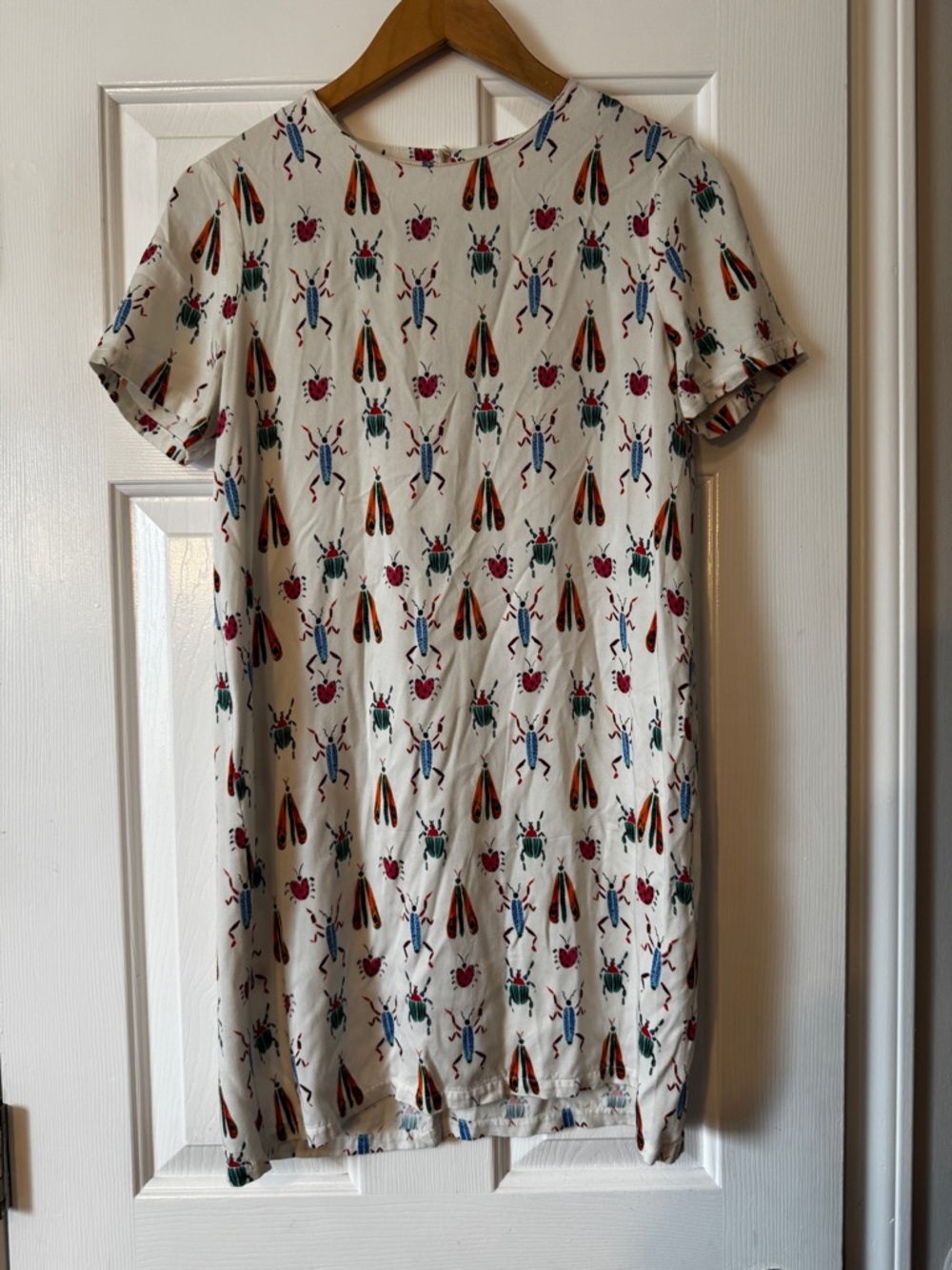 Corey Lynn Calter "Coccinelle" Colorful Insect Bug Print Tunic Dress